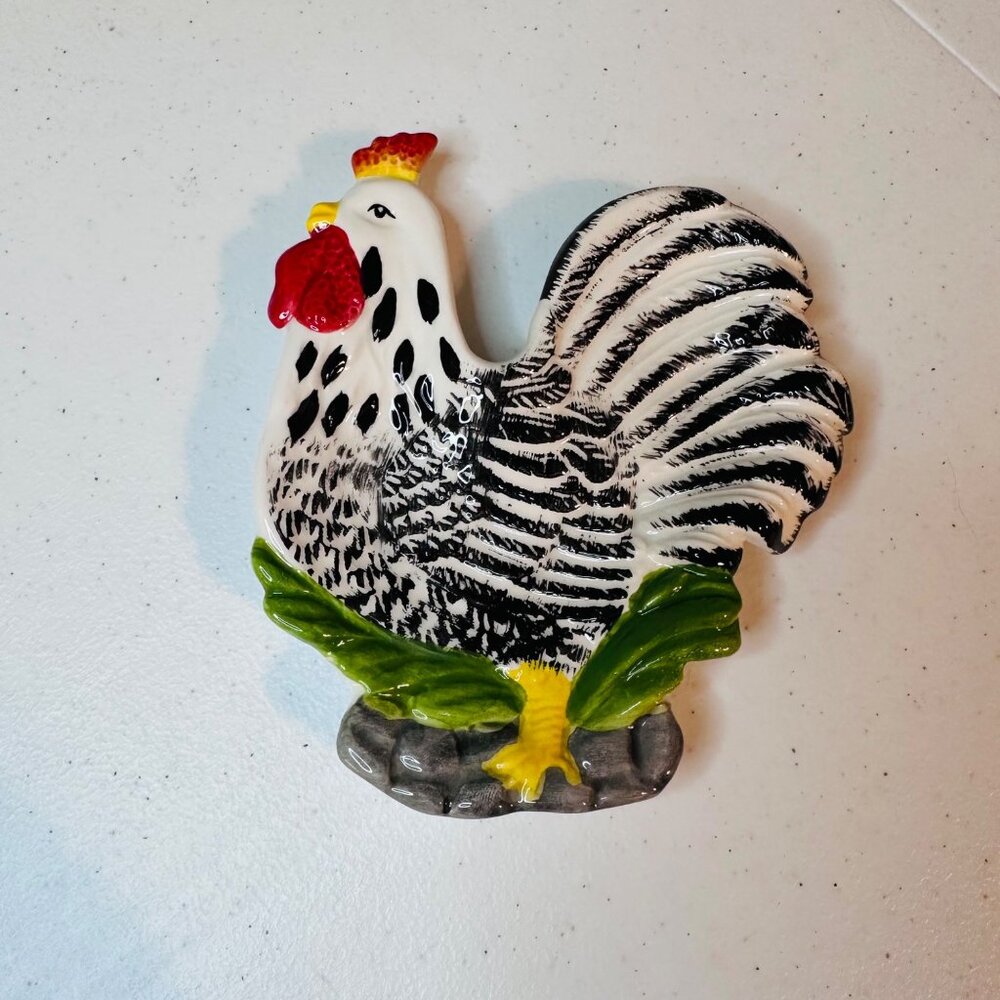 Rooster Spoon Rest Utensil Rest Farmhouse Rooster Kitchen Decoration